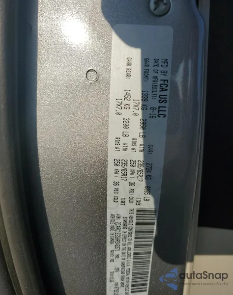 2017 Chrysler Pacifica Touring L Plus z USA, uszkodzony, nr VIN 2C4RC1EG5HR542271